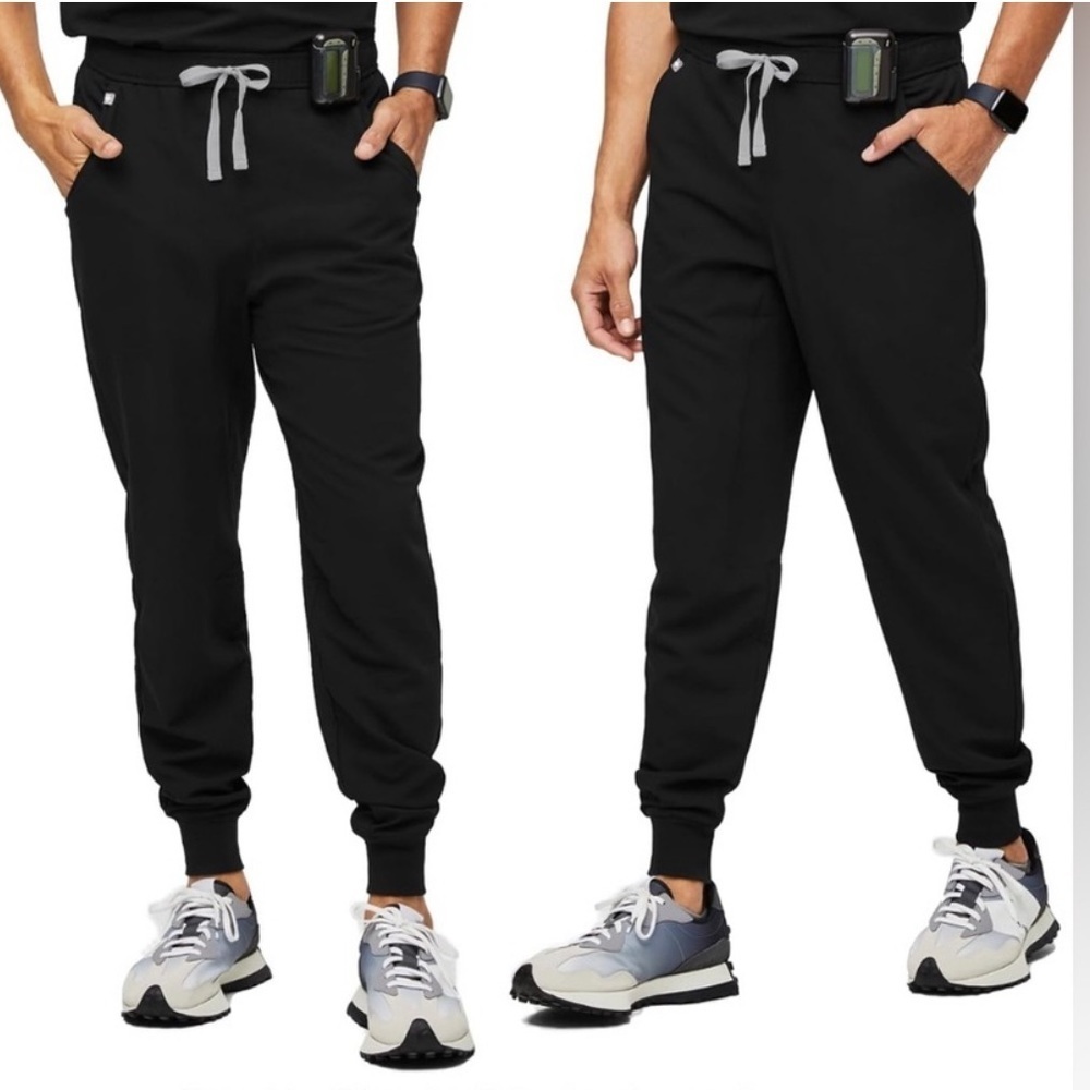 FIGS Technical Collection Tansen Jogger Scrub Pants Black Size Medium